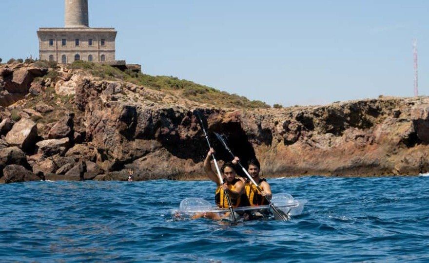 Tour en kayak transparente por Cabo de Palos