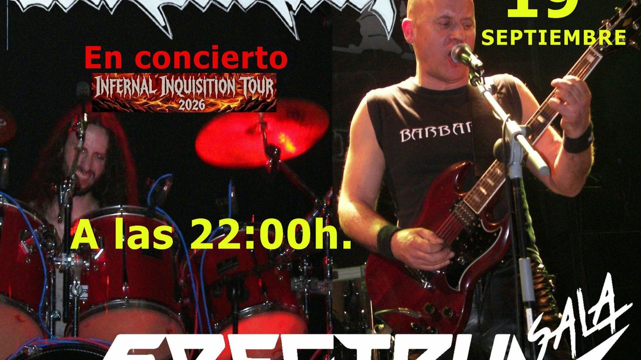 BARBARIAN en concierto - Infernal Inquisition Tour 2026